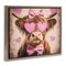 Stupell Industries Cute Cattle Pink Hearts Floating Frame, design by Shawna Stewart